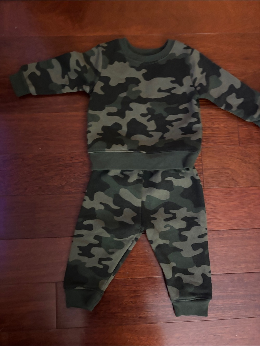 Camo Two-Piece Baby Sweatshirt Jogger Set